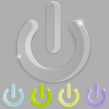 Glass power iconのイラスト素材
