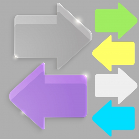 Glass arrows iconsのイラスト素材