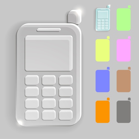 Mobile phone transparent iconのイラスト素材