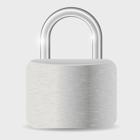 Metallic Lock Iconの写真素材