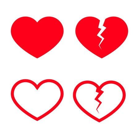 Heart Shape Icons. Editable EPS formatのイラスト素材