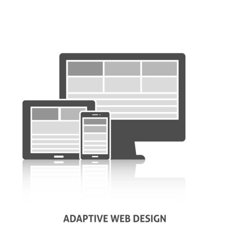 Adaptive Web Design Icon. Editable EPS formatのイラスト素材