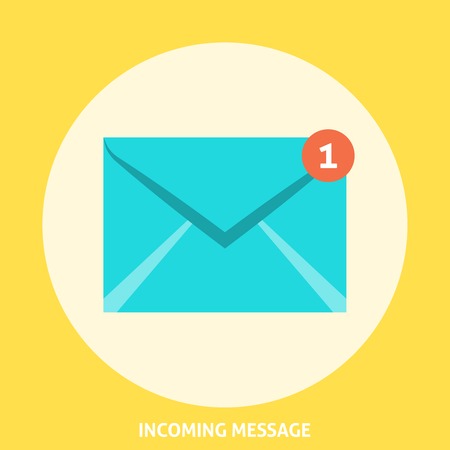 Envelope Icon Flat. Editable EPS formatのイラスト素材