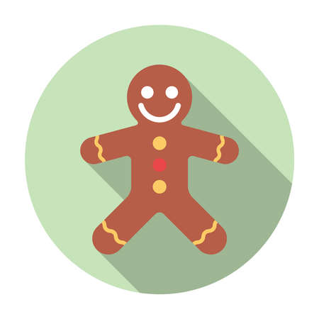 Gingerbread Flat Icon. Editable EPS vector formatのイラスト素材
