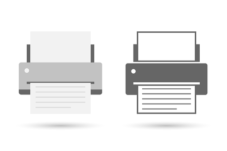 Printer icon flat. illustration. Flat design styleのイラスト素材