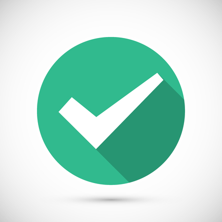 Tick icon flat. Editable vector formatのイラスト素材