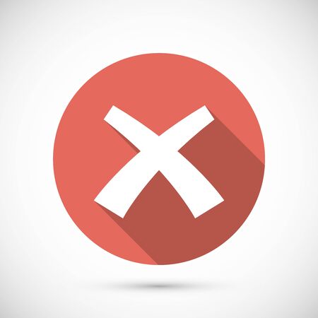 Wrong mark icon flat. Editable vector formatのイラスト素材