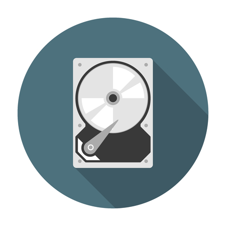 Hard drive icon flat. Editable EPS vector formatのイラスト素材