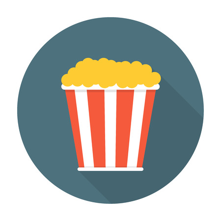 Pop corn flat icon.のイラスト素材
