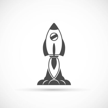 Rocket launch icon. Startup concept or project development.のイラスト素材