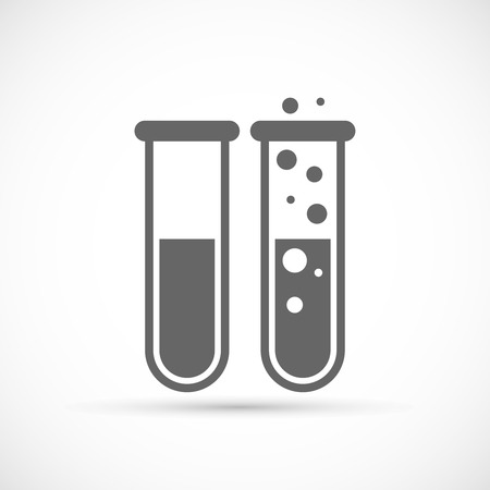 Test tube icon. Laboratory glass tube illustrationのイラスト素材