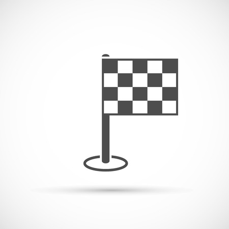 Finish flag icon. Competition symbol. The finish lineのイラスト素材