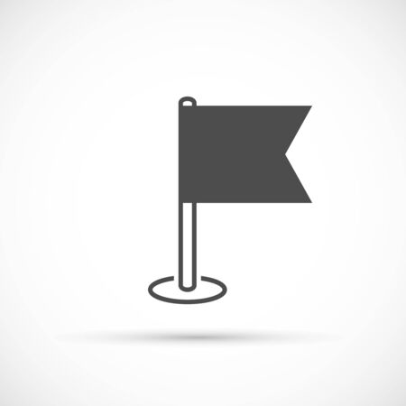Navigation flag basic icon. Destination mark vector symbolのイラスト素材