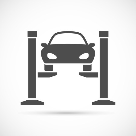 Car lifting icon. Car repair service centerのイラスト素材