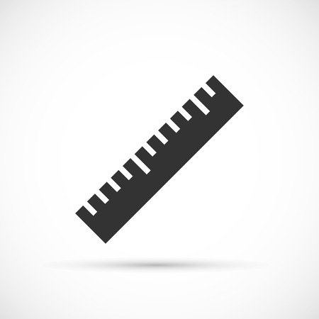 Ruler icon on white backgroundのイラスト素材