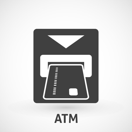 Atm card slot iconのイラスト素材
