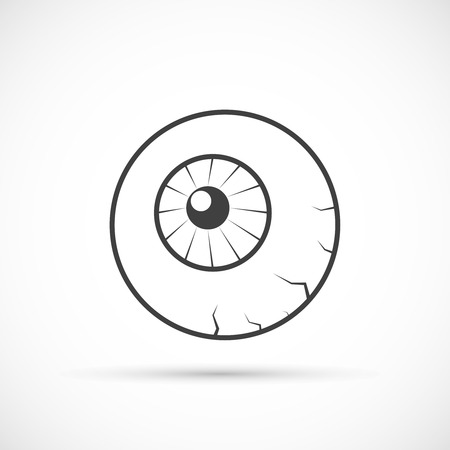 Halloween eyeball icon on white backgroundのイラスト素材