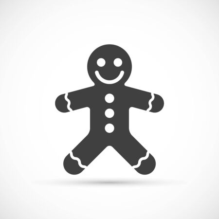 Gingerbread icon on white backgroundのイラスト素材
