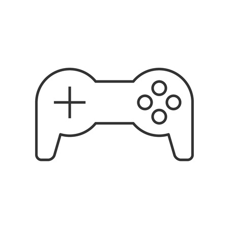 Joystick thin line icon on white backgroundのイラスト素材