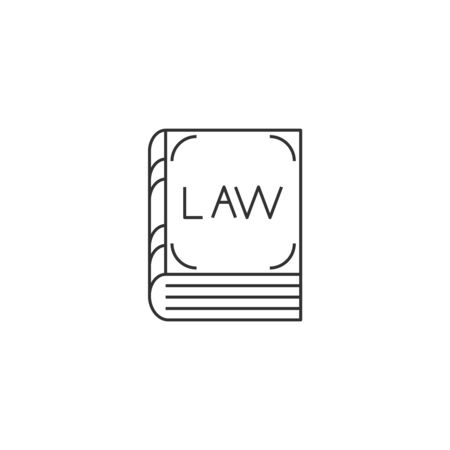 Law book line icon on whiteのイラスト素材