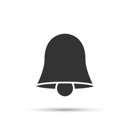 Bell vector icon on white backgroundのイラスト素材