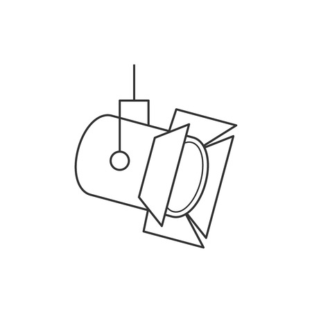 Movie spotlight line iconのイラスト素材