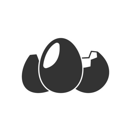Egg with shell iconのイラスト素材