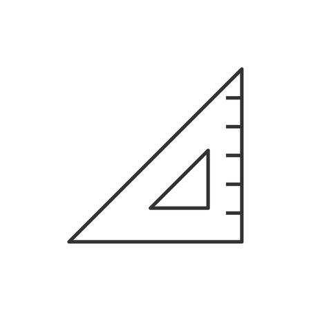 Triangular ruler line iconのイラスト素材