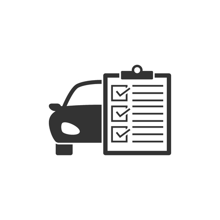 Car service list iconのイラスト素材