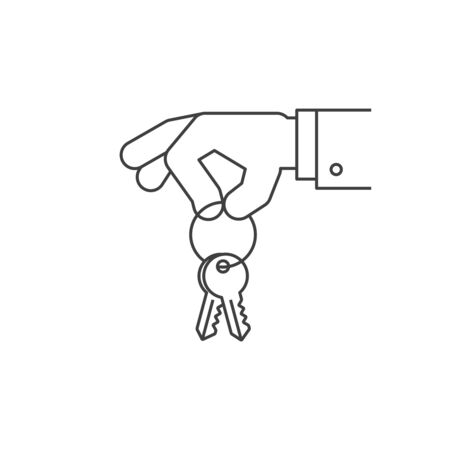 Hand holding keysのイラスト素材