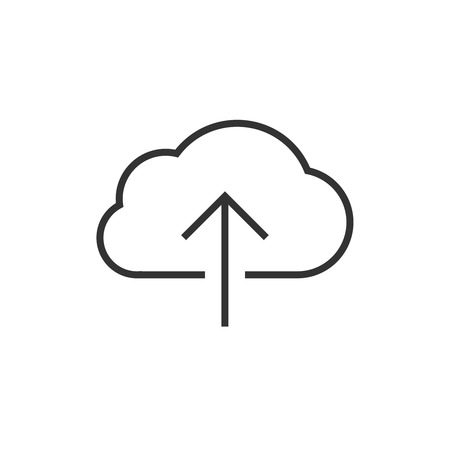 Cloud data upload iconのイラスト素材