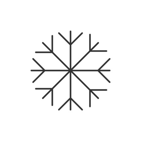 Snowflake line iconのイラスト素材