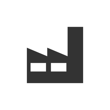Factory black icon Vector illustration.のイラスト素材