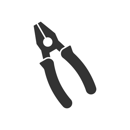 Pliers black icon Vector illustration.のイラスト素材
