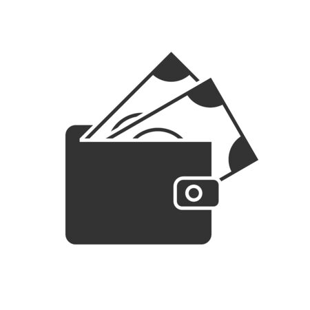 Wallet with money iconのイラスト素材