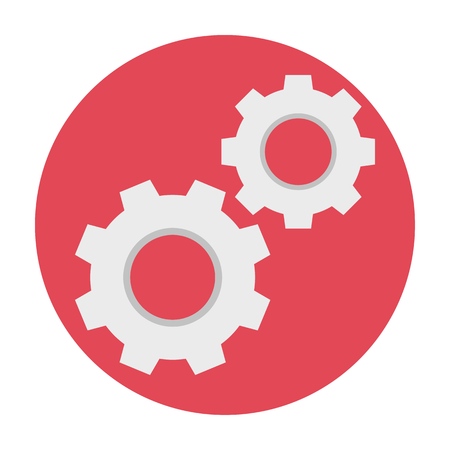 Cogwheels flat iconのイラスト素材