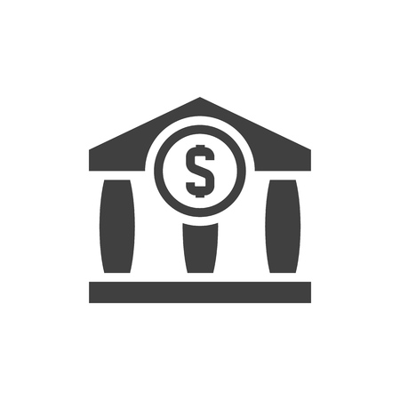 Bank black iconのイラスト素材
