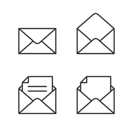 Mail icon setのイラスト素材