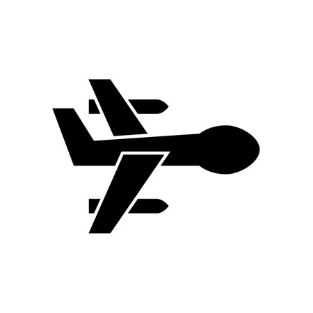 Military drone black vector iconのイラスト素材