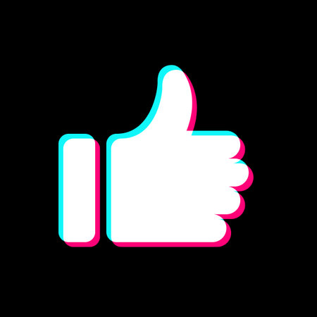 Thumb up icon popular social network styleのイラスト素材