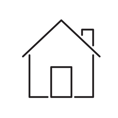 Home line icon on white backgroundのイラスト素材