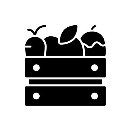 Box with fruits and vegetables iconのイラスト素材