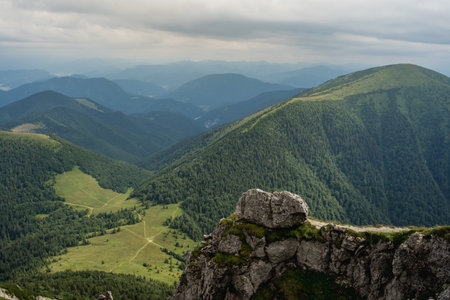 Mountain landscape in the summer. Ukraine, Carpathians.の写真素材