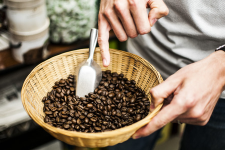 toasted quality coffee beansの写真素材