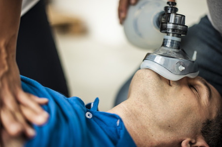 ventilation and cardiopulmonary resuscitationの写真素材