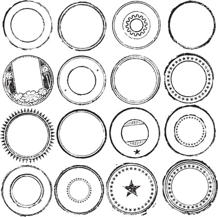 Abstract grunge rubber stamp setのイラスト素材