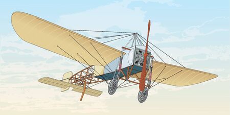 Early Flight, French flight, bleriot XIのイラスト素材