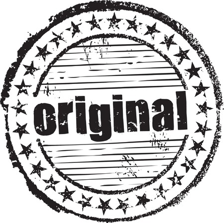 Abstract grunge rubber stamp with the text originalのイラスト素材