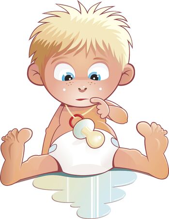 Cute Baby illustrationのイラスト素材