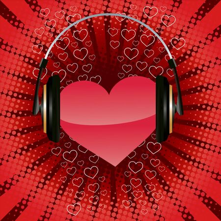 Listen your heart. Valentine's day illustrationのイラスト素材